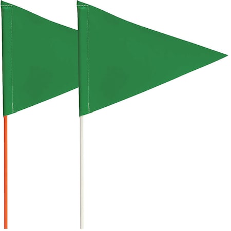 Blackburn Flag Blackburn Pennant Marking Flag with Fiberglass Staff FIELD FLAG O/GRN